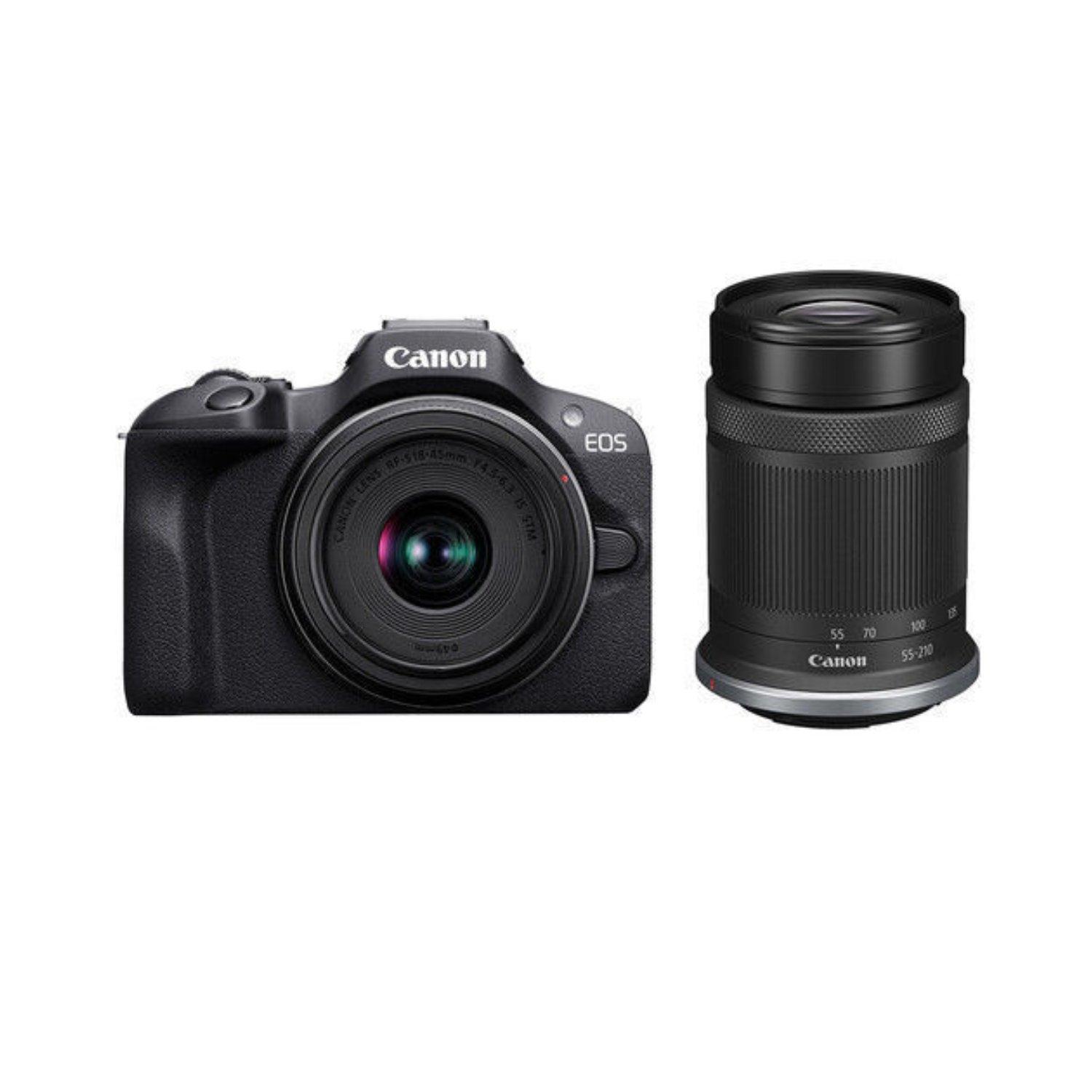 Canon EOS R100 Mirrorless Camera with 18-45mm and 55-210mm Lenses Kit - Image 3