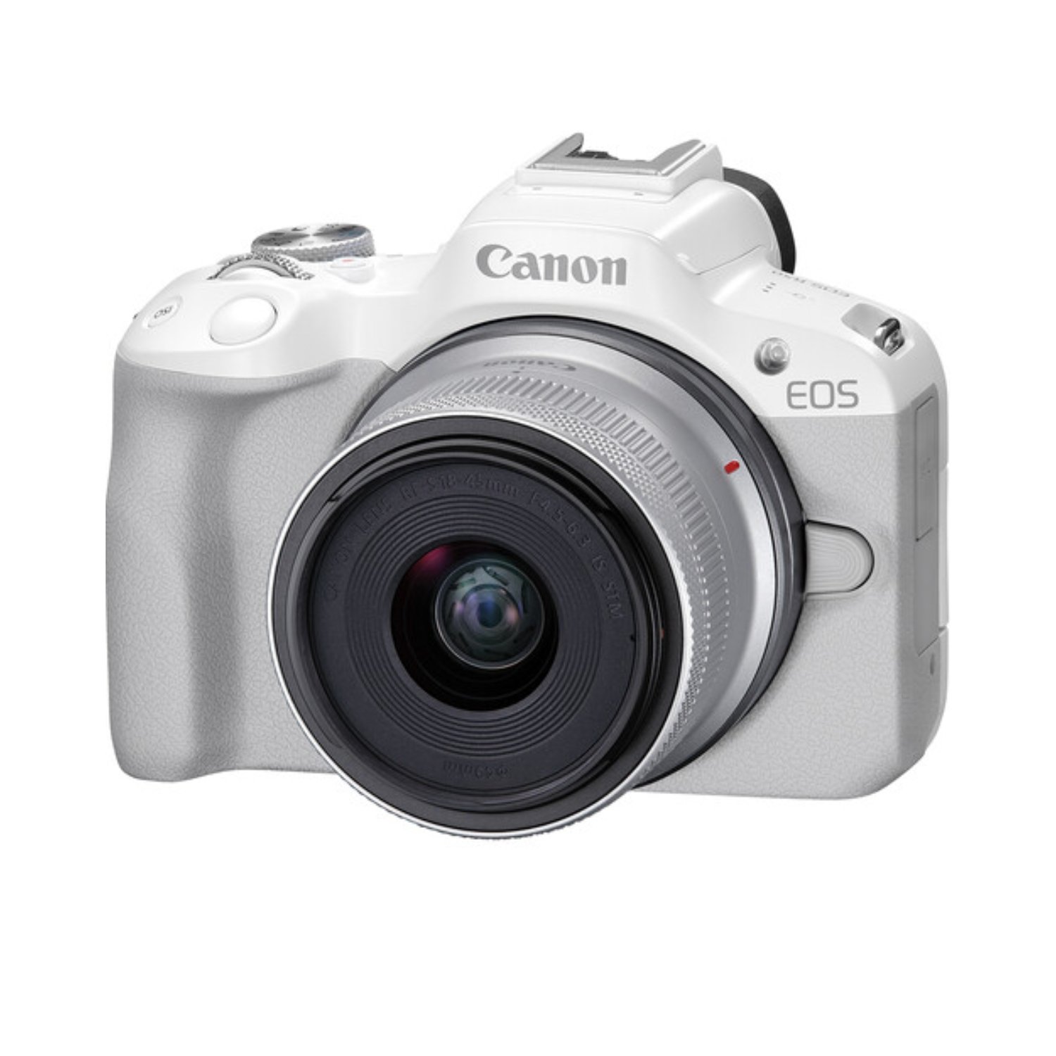 Canon EOS R50 Mirrorless Camera with 18-45mm Lens (white)