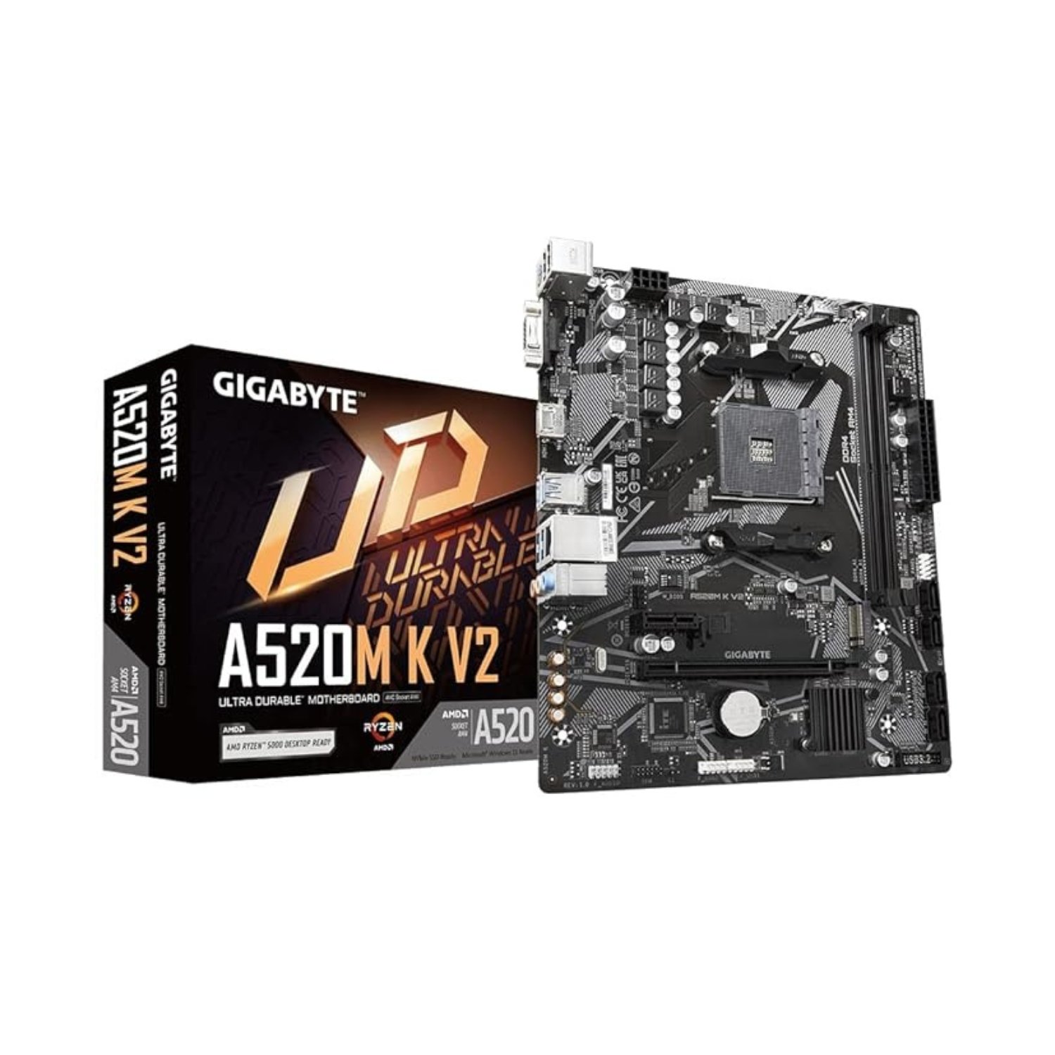 GIGABYTE A520M K V2 Micro-ATX Motherboard – AMD AM4, DDR4