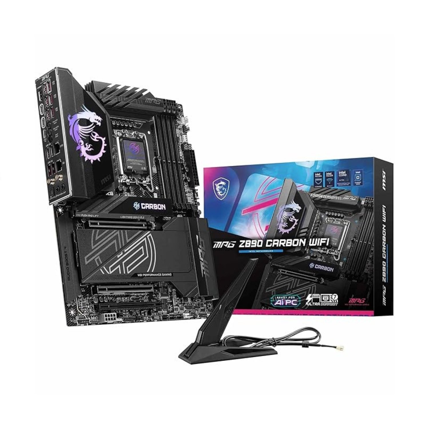 MSI MPG Z890 Carbon WiFi Motherboard, ATX – Supports Intel Core Ultra Processors.