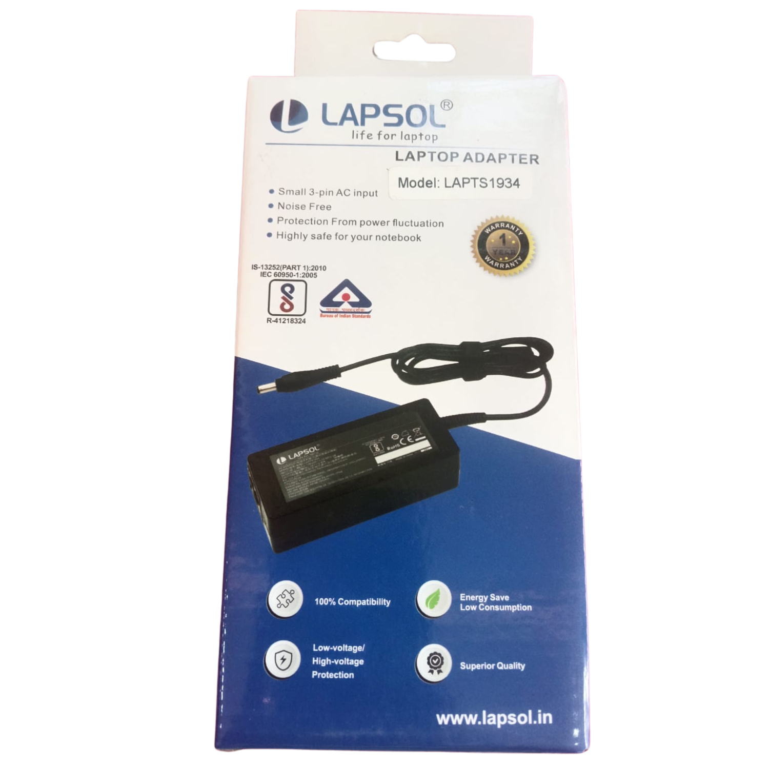 Laptop Power Adapter with Overload and Short-Circuit Protection for Safe Charging
