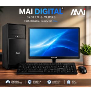 Desktop with Monitor and keyboard mouse